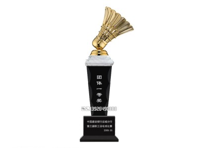 谁羽争锋企业职工运动会羽毛球比赛奖杯制作创意奖杯定做厂家图3