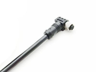 4芯公头直式 M12连接器A编码预制型图3