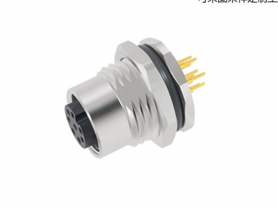 焊线焊板式M12插座连接器3针，4针，5针，6针，8针图3