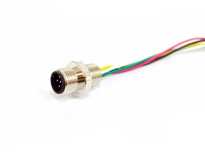 M12航空插座针型焊板式带线圆形连接器图3