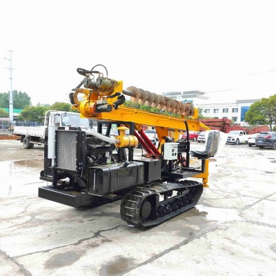 光伏打桩机履带式液压螺旋钻孔工程设备地钉太阳能钢管桩图2