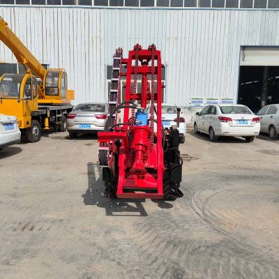 厂家自营地钉打桩机小型螺旋拧地钉履带式光伏桩机图2