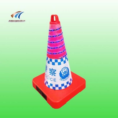 江西led路锥 充电式发光路锥 交通发光锥形筒厂家图2