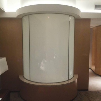 智能隐私调光玻璃膜/通电透明雾化玻璃/电控变色办公室隔断图2