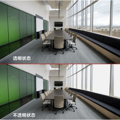 夹层调光玻璃 5+5普白雾化 超白电控玻璃 电致变色投影玻璃图2