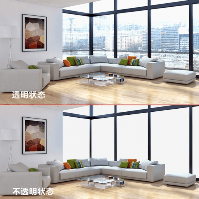 夹层调光玻璃 5+5普白雾化 超白电控玻璃 电致变色投影玻璃图3