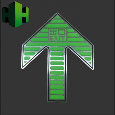 高亮夜光不锈钢箭头 地铁地面夜光标识 屏蔽门疏散指示图2