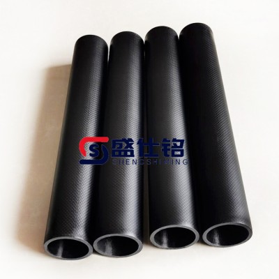 黑色斜纹碳纤维管 耐腐蚀材质 支持加工图2