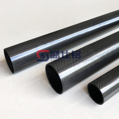 黑色斜纹碳纤维管 耐腐蚀材质 支持加工图3