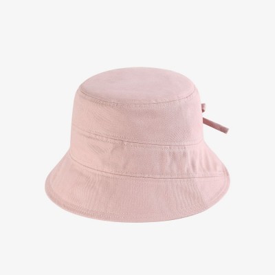 义乌帽厂粉色蝴蝶结盆帽定做图2