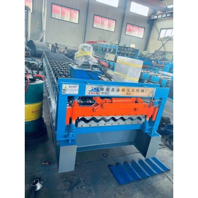 780大圆弧压瓦机 金硕机械 横挂板780压瓦机 彩钢圆弧瓦机器图4
