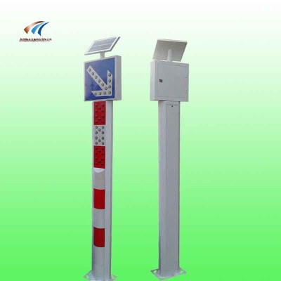 路口太阳能警示柱 靠右行驶警示柱 交通安全设施厂家图2