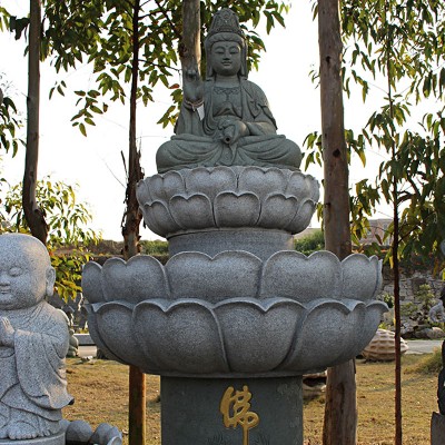 石雕三十三观音佛像 青石关公韦陀菩萨 寺庙石雕观音像佛像汉白玉惠安图5