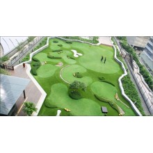 现场高尔夫果岭施工 小型人造嵌沙高