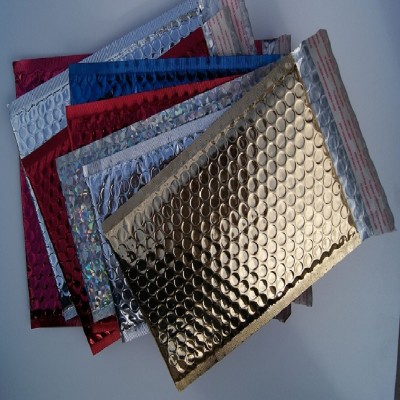 现货包邮银色铝膜复合气泡信封袋 金色气泡袋 彩色泡泡袋 红色汽泡袋书本邮寄袋图2