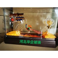 河间华企吹制玻璃酒瓶十二生肖酒瓶龙凤酒瓶玻璃工艺泡酒瓶1000ml