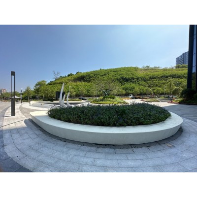 户外水泥花箱坐凳现场浇筑水磨石坐凳公园广场休闲区图3
