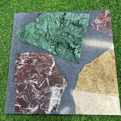 马赛克水磨石 天然大理石骨料拼花 厂家定制水磨石地面砖图3