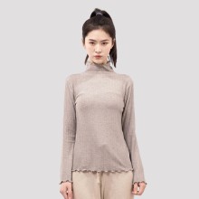 温碧霞代言IRENENA服装品牌长袖堆堆领针织衫保暖打底