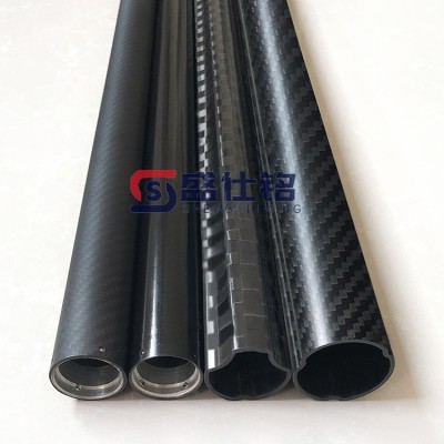 碳纤维卡扣式圆管 碳纤维伸缩管 碳纤维延长器伸缩臂图2