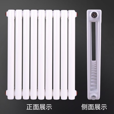 钢制方片头式二柱暖气片 GZ5025GZ6030 椭圆管采暖散热器图3