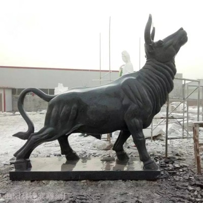 青石石雕牛雕塑大理石开荒牛劲牛气冲天石雕摆件图3