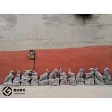 景区公园12生肖石雕 大理石十二生肖石头雕刻厂家