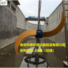QDT型潜水推流器流速图及安装示意图；潜水低速推进器用途及性能
