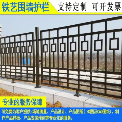 定制防攀爬学校围栏惠州惠阳厂区围墙栅栏云浮中式小区焊接栏杆图3
