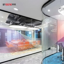新余斯蒂恩办公室全景弧形双玻隔断