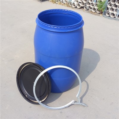 新佳塑业125升塑料桶125公斤抱箍桶125L法兰桶 125kg大口桶图3