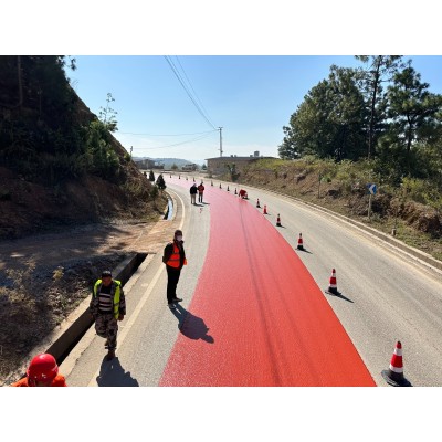 彩色高分子乳化沥青微表处 彩色高分子磨耗层 彩色乳化沥青图2