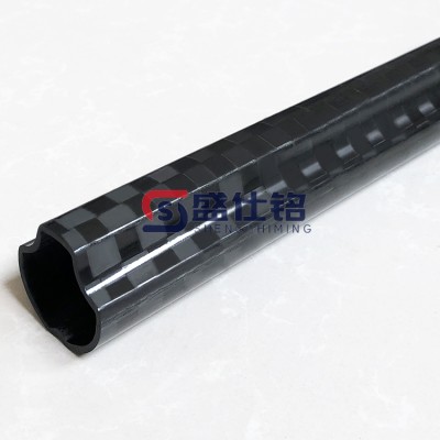 碳纤维卡扣式圆管 碳纤维伸缩管 碳纤维延长器伸缩臂图4