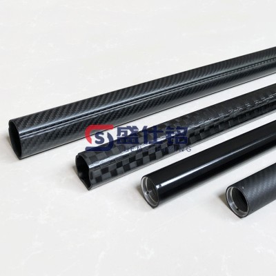 碳纤维卡扣式圆管 碳纤维伸缩管 碳纤维延长器伸缩臂图5