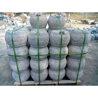 青石柱础石、青石柱基石、花岗岩柱墩图4