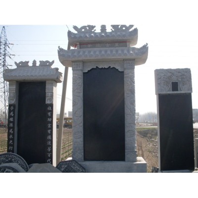 青石龙凤碑、青石龙头碑、青石墓碑图2