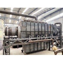 环保型卧式双滚筒型麻杆炭化炉受热均