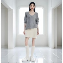 温碧霞自创IRENENA服装法式编织小香风半身裙