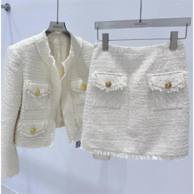 温碧霞自创IRENENA服装法式编织小香风半身裙图4