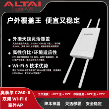 奥泰尔C260-X Wi-Fi 6 室外 AP｜外接天线300m灵活覆盖 双频 2.976Gbps 256 用户并发