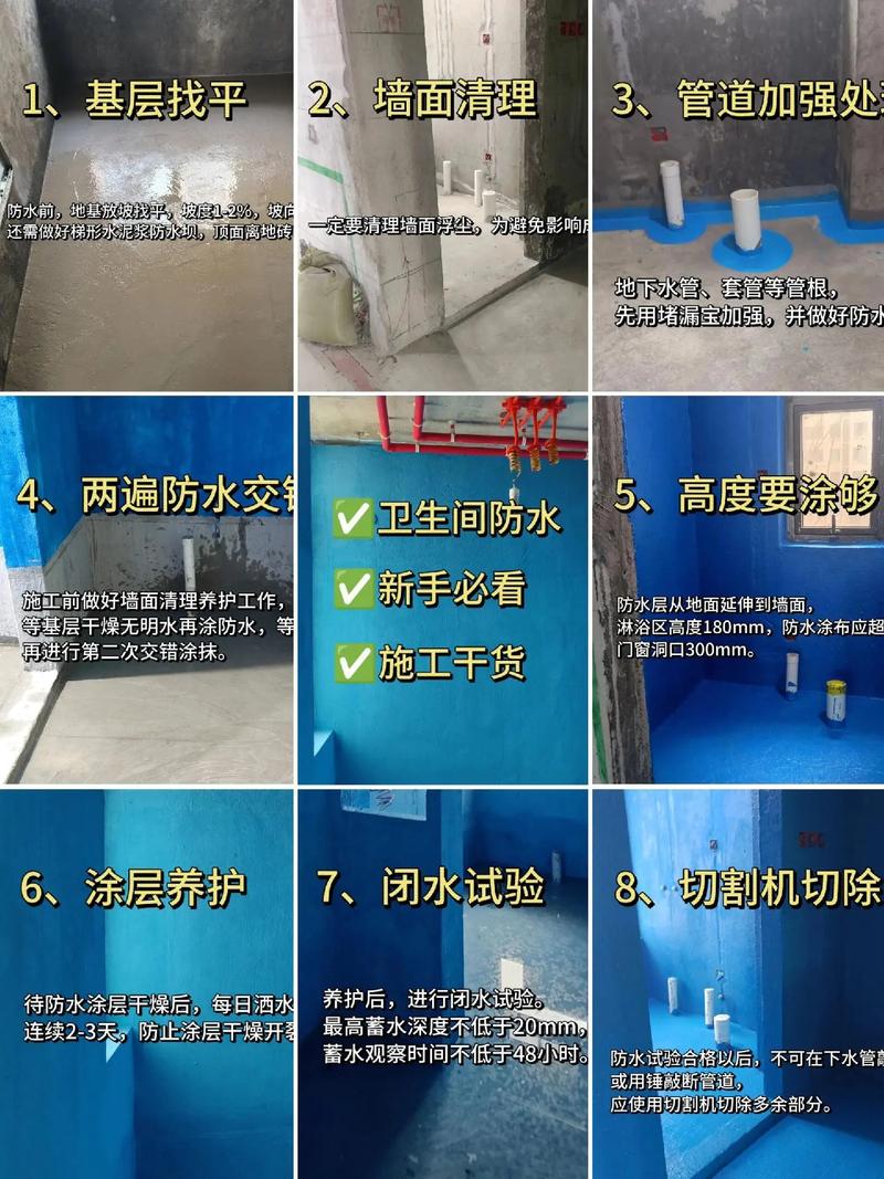 卫生间防水施工工艺流程