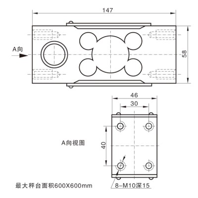 NTJH-2A平行梁称重传感器 平行梁荷重传感器 平行梁测力传感器 皮带秤传感器 包装秤传感器 配料秤传感器图2