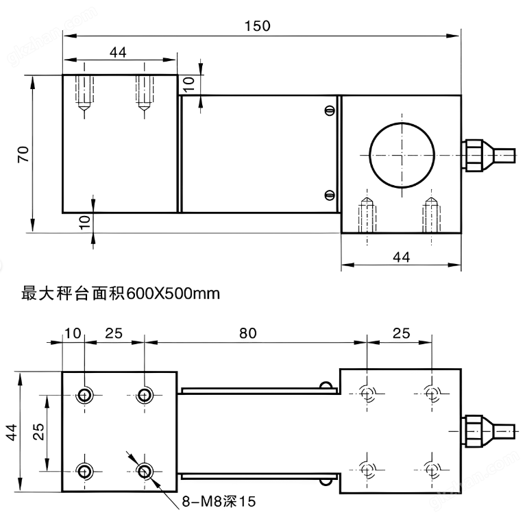 NTJH-2C平行梁称重传感器 单点式称重测力