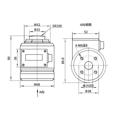 TJH-3X自显示柱式负荷传感器 数显称重传感器 自显示测力传感器图3