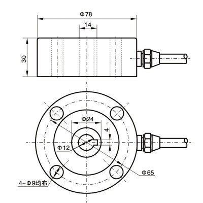 NTJH-4D轮辐式称重传感器 轮辐式荷重传感器 轮辐式测力传感器 试验机传感器 料斗秤传感器 配料秤传感器图2