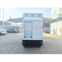 2吨电动平板拖车 飞翼箱式电动工具拖车