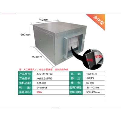 北京中效过滤净化送风机KTJ-22-15-4C绿岛风送风机KTJD-22-15-4C图4