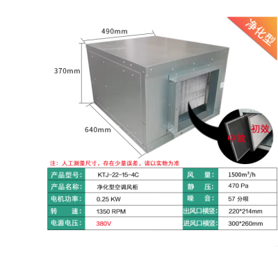 北京中效过滤净化送风机KTJ-22-15-4C绿岛风送风机KTJD-22-15-4C图2