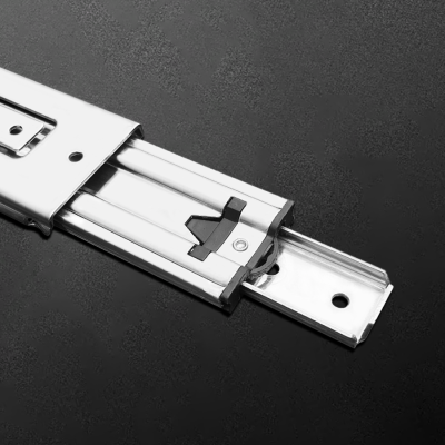 51宽三节工业重型滑轨加厚货柜承重导轨机柜滑道房车抽屉滑轨轨道图2