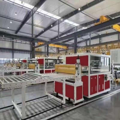 pvc/ SPC地板机械设备在线复膜自动化生产线博宇机械图3